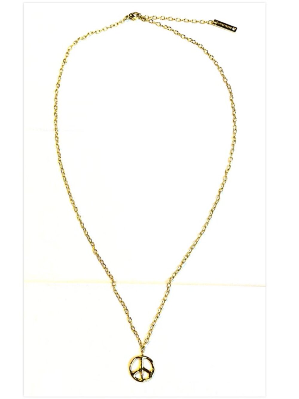 AMBUSH GOLD PLATED / STERLING SILVER "PEACE" NECKLACE RETAIL $405